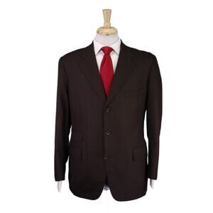 Tom James Brown Black Birdseye Holland & Sherry Wool Suit Royal Classic 40R